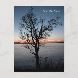 Postal Cook Inlet con Denali y Mt. Foraker - Alaska
