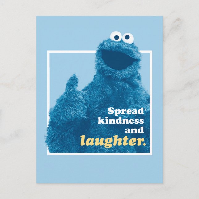 Postal Cookie Monster | Amabilidad y risa extendidas (Anverso)