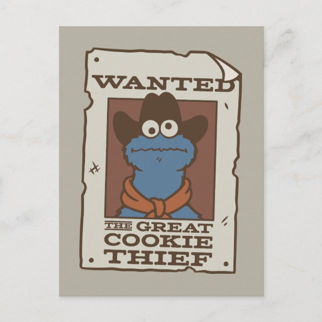 Postal Cookie Monster | Poster deseado (Anverso)