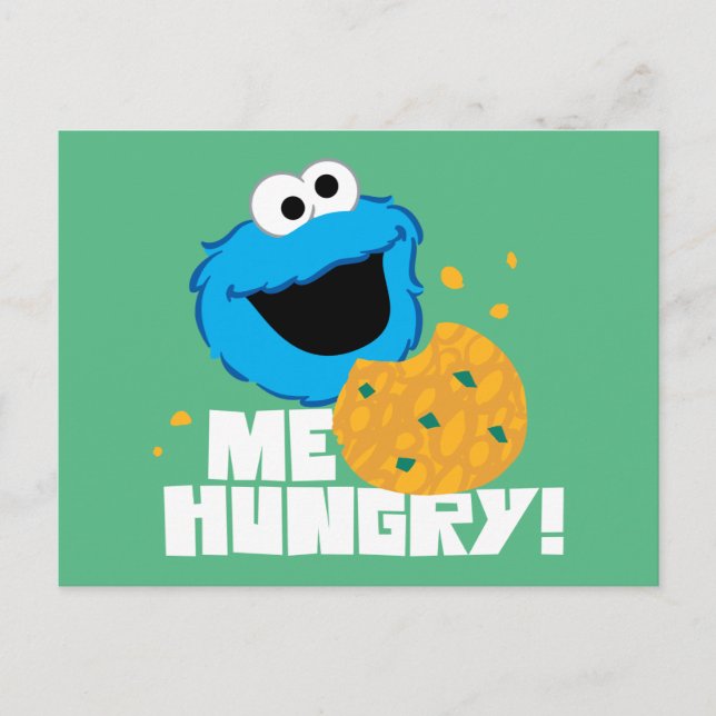 Postal Cookie Monster | ¡Tengo Hambre! (Anverso)