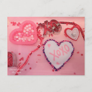 Postal Cookies de azúcar del corazón por tratamientos gou