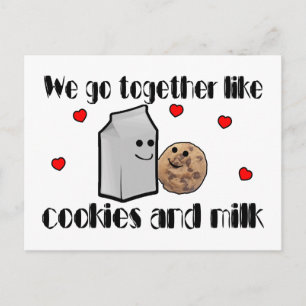 Postal Cookies y amor a la leche
