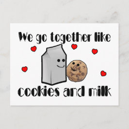 Postal Cookies y amor a la leche