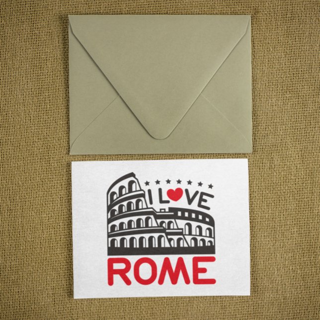 Postal Cool I Love Rome Italy Colosseum Travel (Cool I Love Rome Italy Colosseum Travel Postcard)