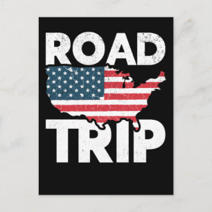 Postal Cool Road Trip Viajero Americano Viajes USA