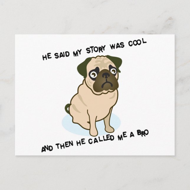 Postal Cool Story Pug (Anverso)