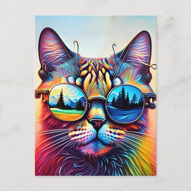 Postal Cool Sunglass Cat # 1 Poster (Anverso)