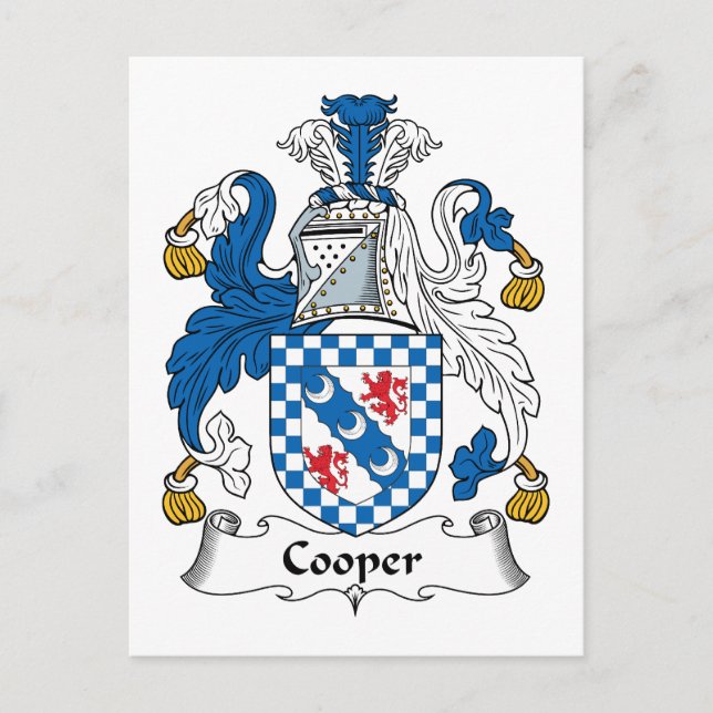 Postal Cooper Family Crest (Anverso)