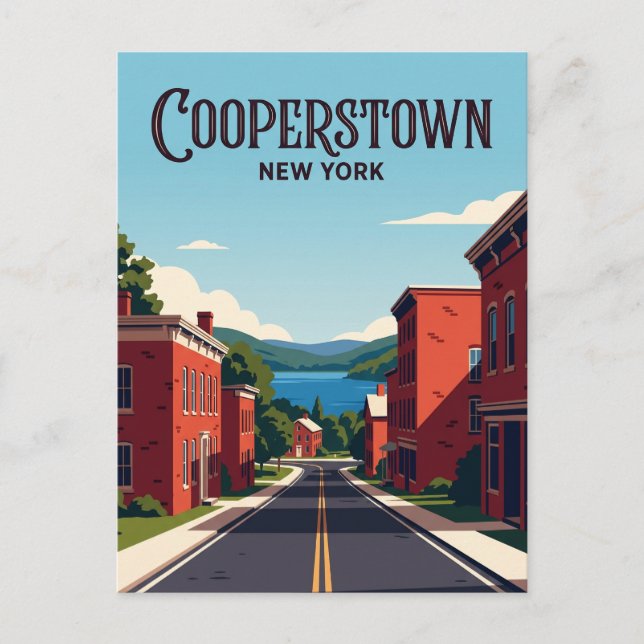 Postal Cooperstown EE. UU. (Anverso)