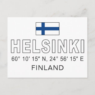 Postal Coordenadas de Helsinki