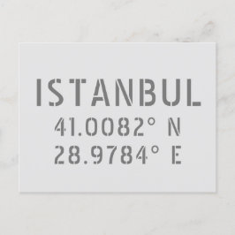 Postal Coordenadas de latitud y longitud de Estambul