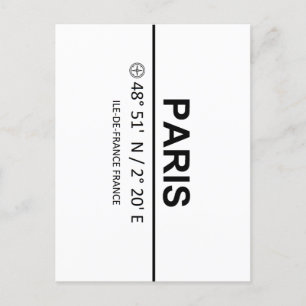 Postal Coordenadas de París — Coordenadas de París