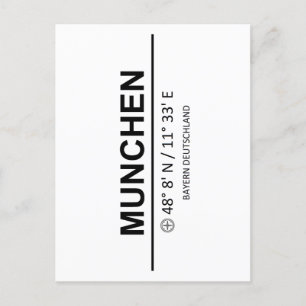 Postal Coordenadas Munchen