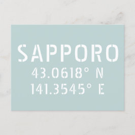Postal Coordenadas Sapporo Latitude y de longitud