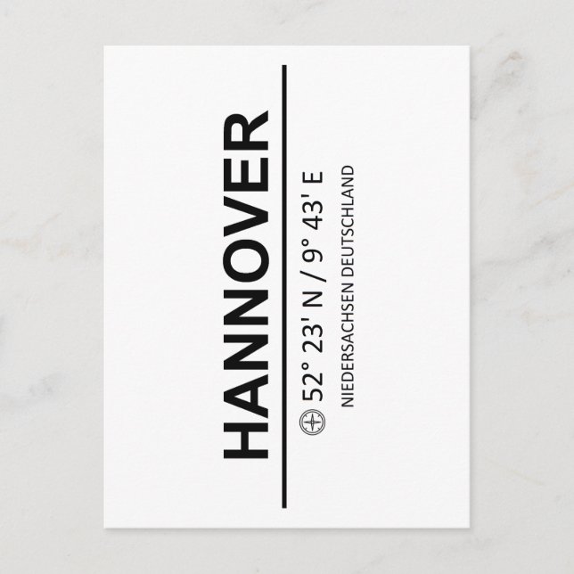 Postal Coordina Hannover (Anverso)