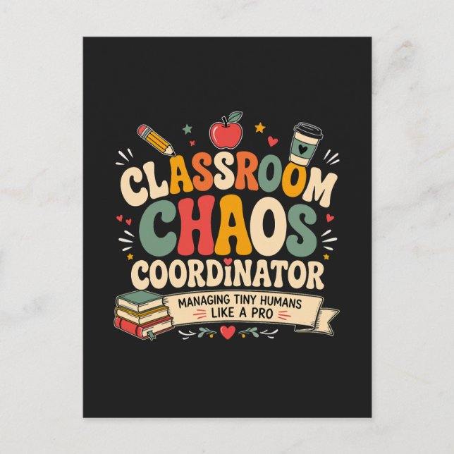 Postal Coordinador de Caos en el Aula (Anverso)