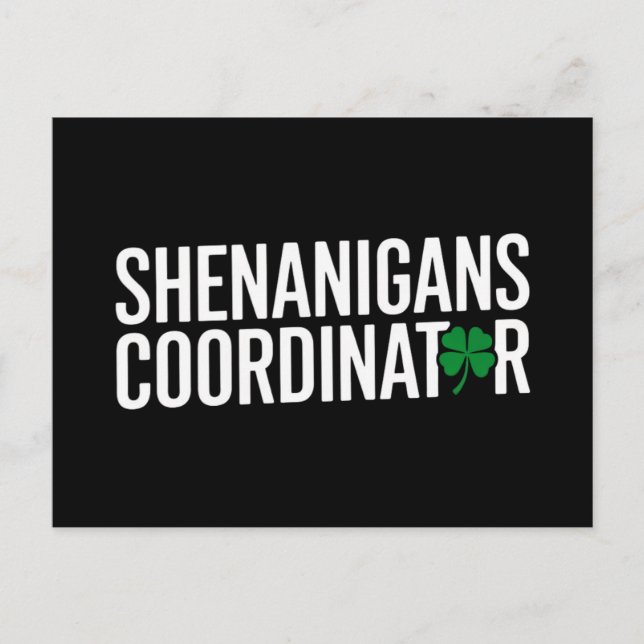 Postal Coordinador de Shenanigan del Día de San Patricio (Anverso)