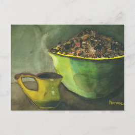 Postal Copa al vapor de café Bowl frijoles de café