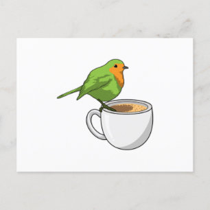 Postal Copa de Café de Aves