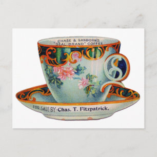 Postal Copa de café de época