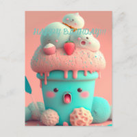 Copa de helados de Kawaii