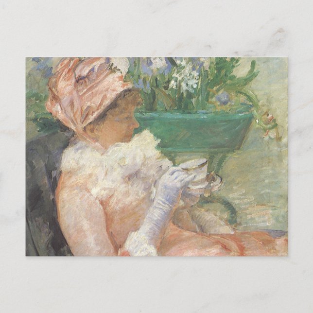 Postal Copa de Té de Mary Cassatt, el impresionismo vinta (Anverso)