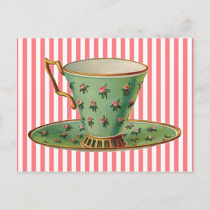 Postal Copa de Té Victoriana Vintage