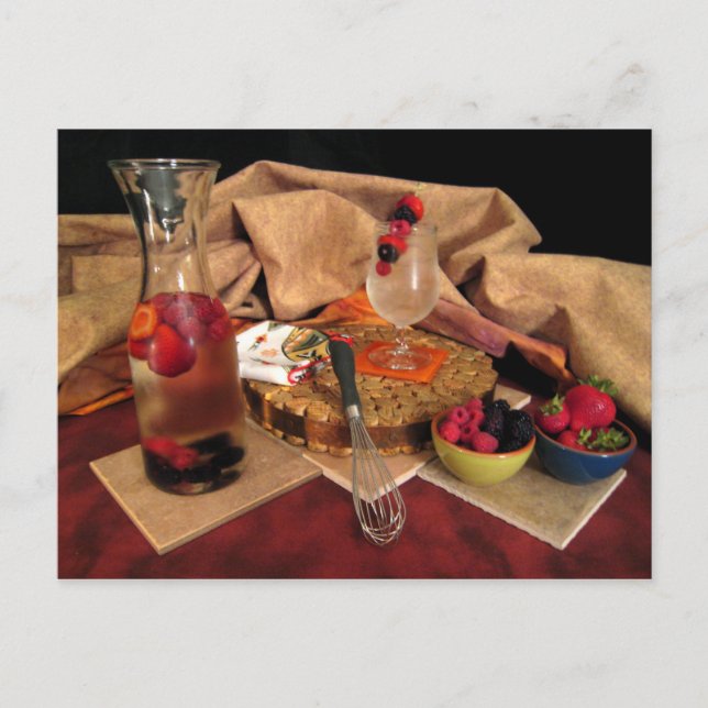 Postal Copa de Vino de Verano (Anverso)