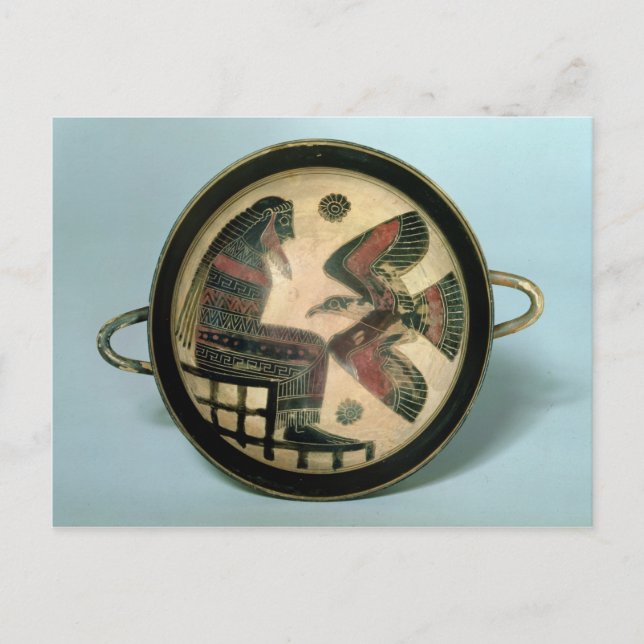 Postal Copa Laconiana que representa a Zeus y el águila (Anverso)