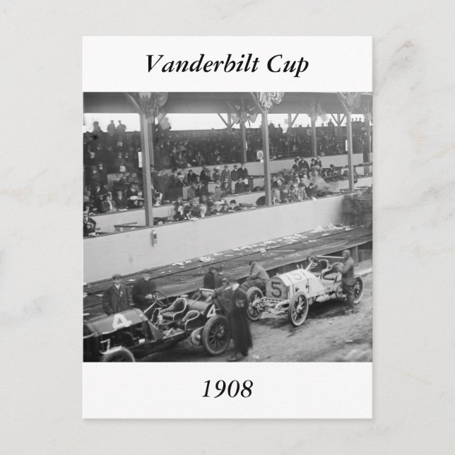 Postal Copa Vanderbilt, 1908 (Anverso)