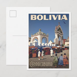 Postal Copacabana Bolivia Viajes Antiguos