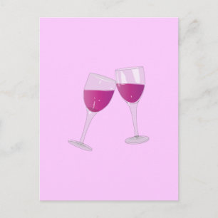 Postal Copas de vino.