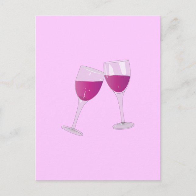 Postal Copas de vino. (Anverso)