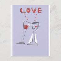 Copas de vino del amor