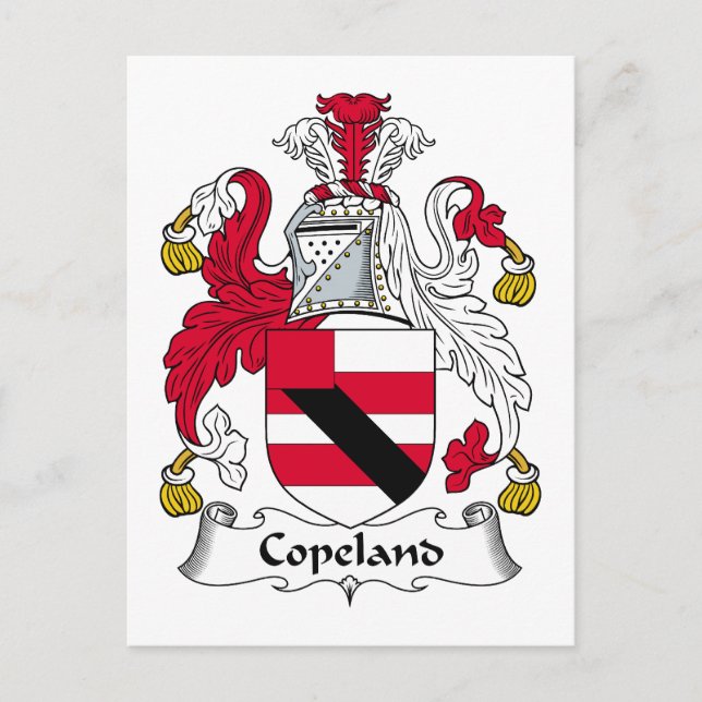 Postal Copeland Family Crest (Anverso)