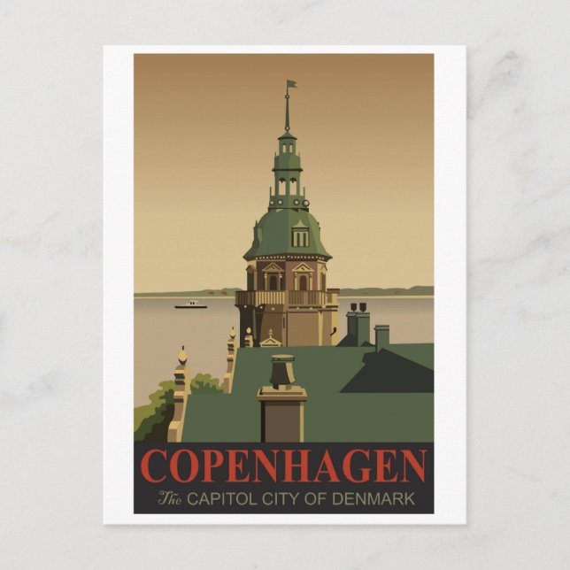 Postal Copenhague, Dinamarca (Anverso)