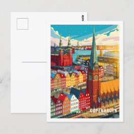 Postal Copenhague Dinamarca Famoso lugar de viaje