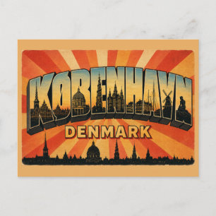 Postal Copenhague Dinamarca Puerto de Nyhavn