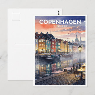 Postal Copenhague Dinamarca Viaje Vintage