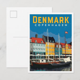 Postal Copenhague Dinamarca Viajes Antiguos