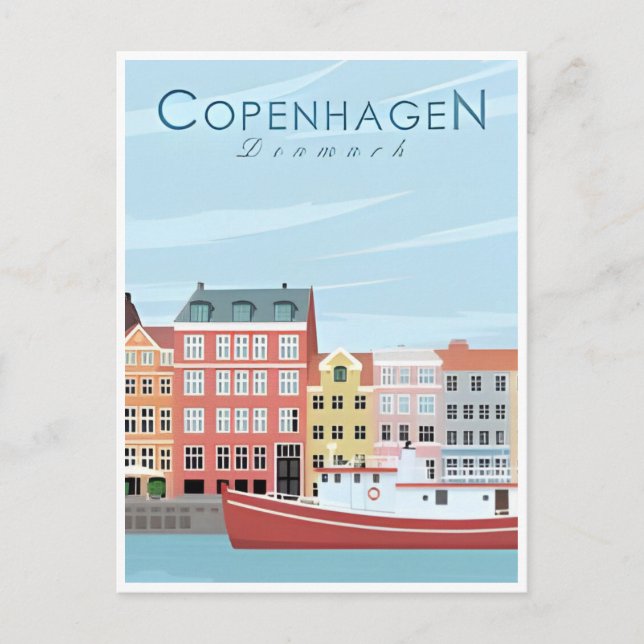Postal Copenhague Dinamarca Viajes Viaje Vieja ciudad eur (Anverso)