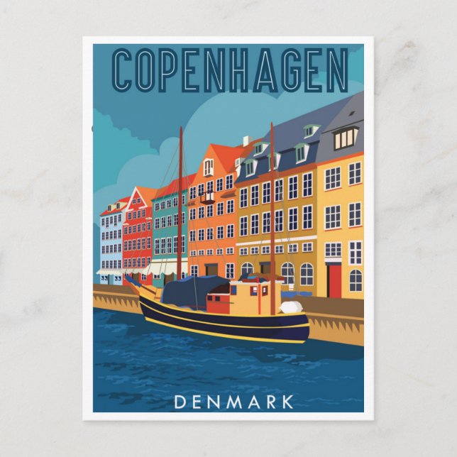 Postal Copenhague Dinamarca Viajes Viaje Vieja ciudad eur (Anverso)