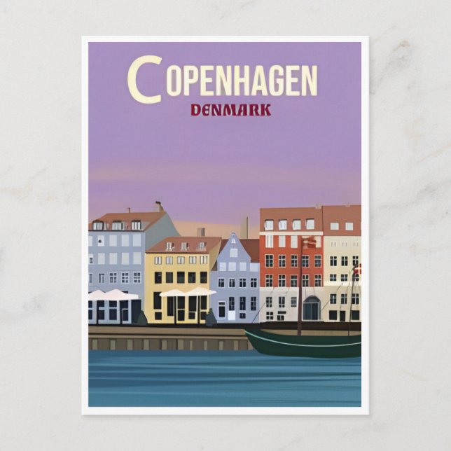 Postal Copenhague Dinamarca Viajes Viaje Vieja ciudad eur (Anverso)