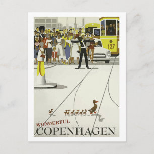 Postal Copenhague maravilloso, ciudad de gran cultura
