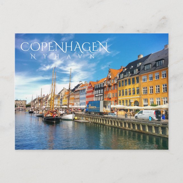 Postal Copenhague, Nyhavn (Anverso)