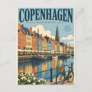Postal Copenhague vintage Dinamarca