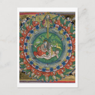 Postal Copia de facsímil del Génesis 2:22 Dios creó Eva,