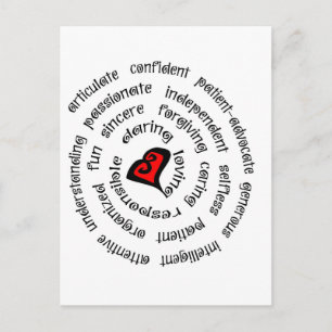 Postal copia de la enfermera de corazón