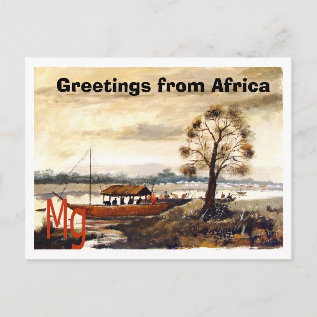 Postal Copia de PINTURA 7, Saludos desde África (Anverso)