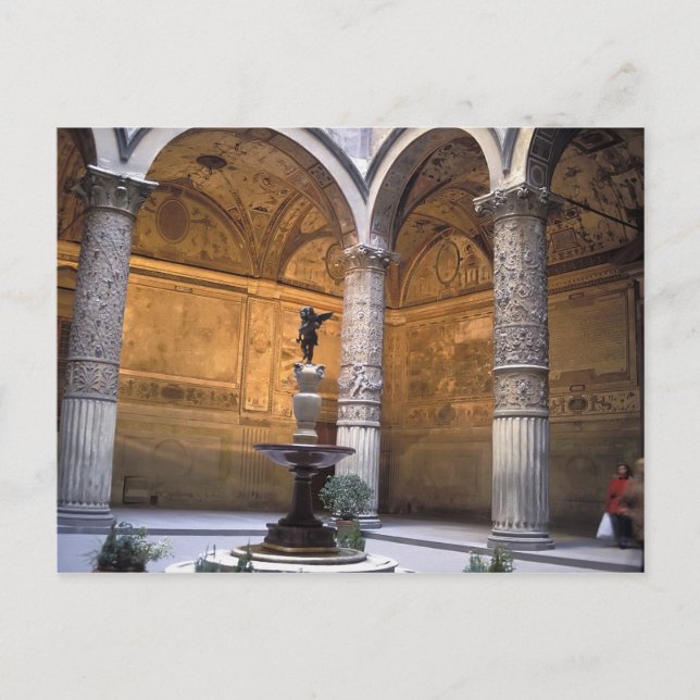 Postal Copia de Putto con delfín de Andrea del (Anverso)